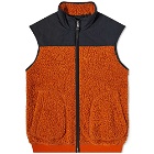 Albam Men's Sherpa Fleece Vest in Orange