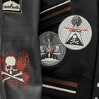 C2H4 Men's x mastermind JAPAN Curvilinear Varsity Jacket in Silent Black