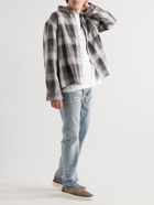 John Elliott - Hemi Distressed Checked Cotton-Flannel Shirt - Gray