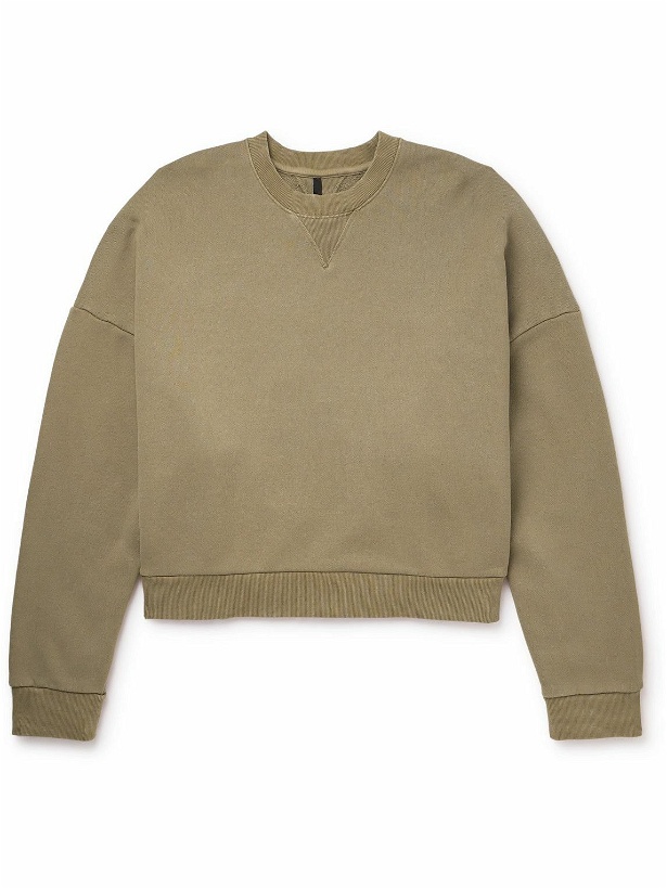 Photo: Entire Studios - Enzyme-Washed Cotton-Jersey Sweatshirt - Green