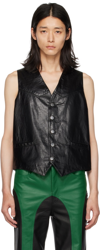 Photo: Theophilio SSENSE Exclusive Black Leather Vest