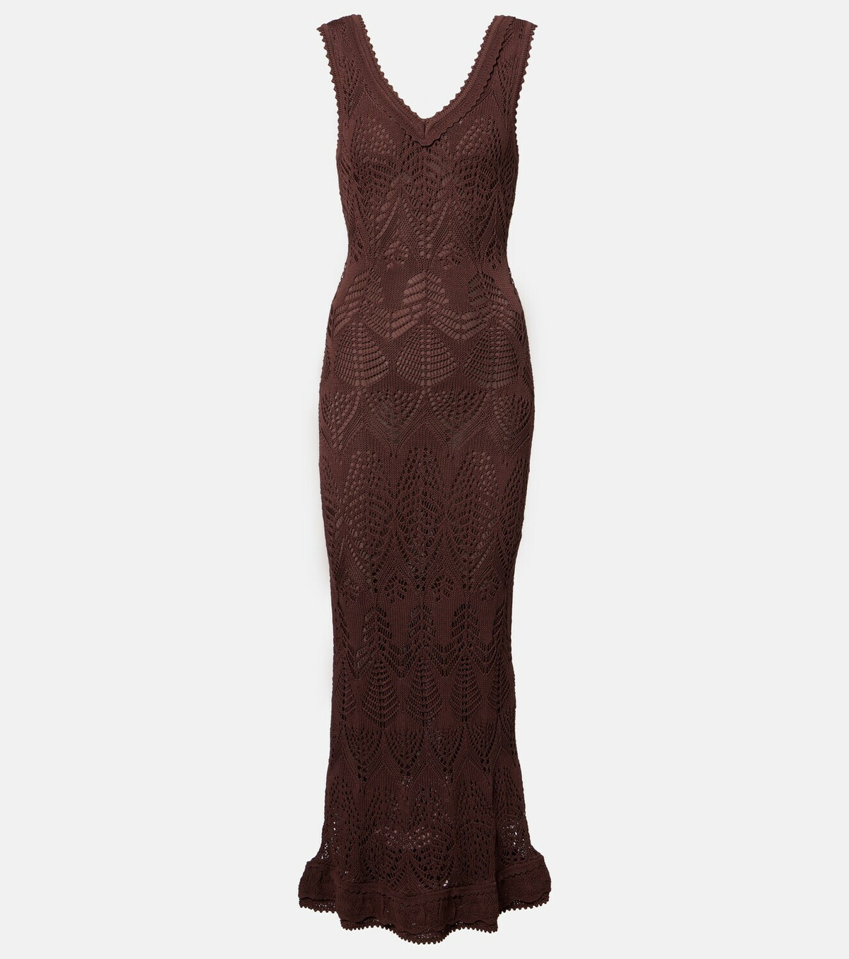 Staud Roan open-knit midi dress