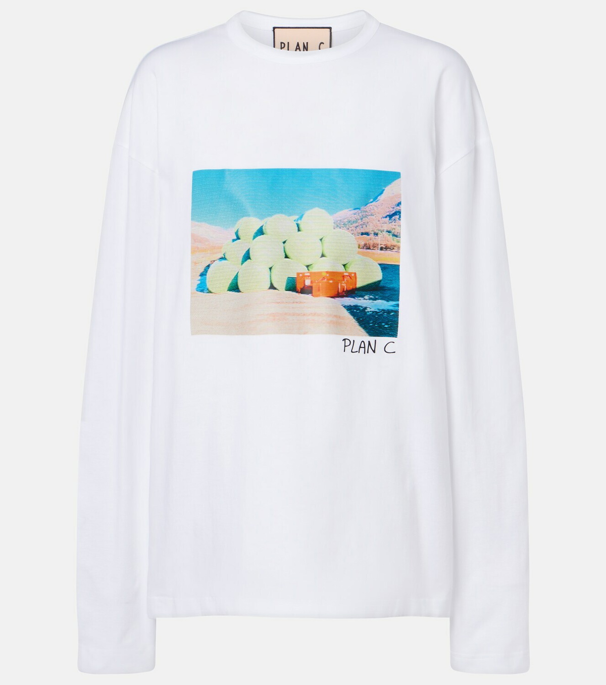 Plan C Printed cotton jersey T-shirt