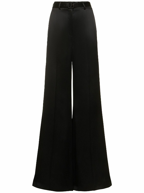Photo: GABRIELA HEARST - Mabon Belted Double Satin Wide Pants