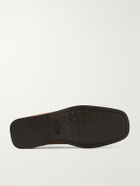 Tod's - Gathered Suede Penny Loafers - Brown