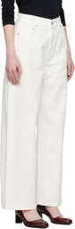 TONYWACK Off-White Wide-Leg Baggy Denim Jeans