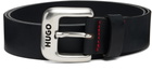 Hugo Black Buffed Leather Belt