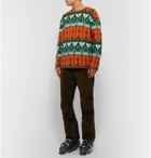 Moncler Genius - 3 Grenoble Intarsia Brushed Virgin Wool Sweater - Orange