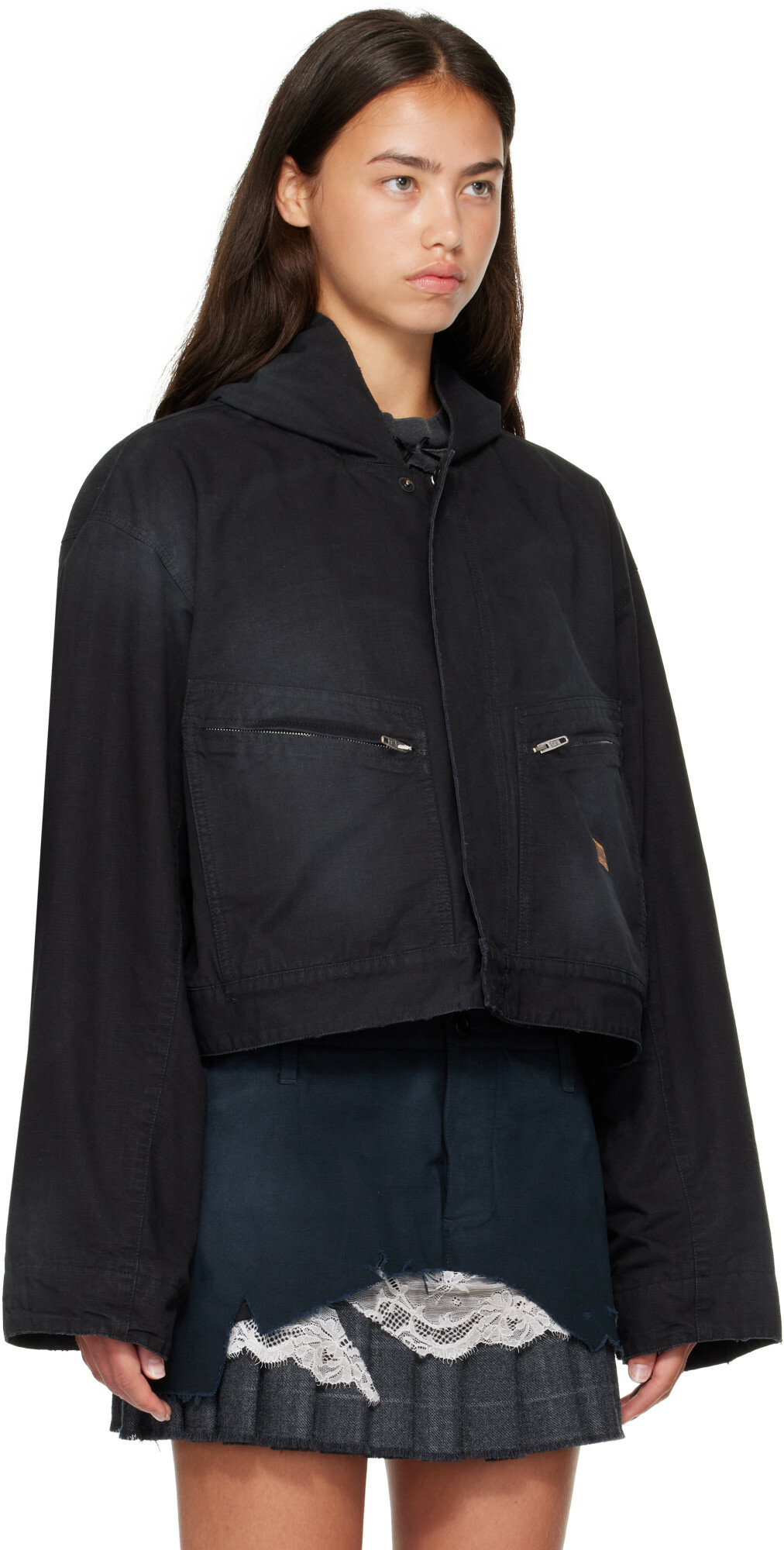 Balenciaga Black Cropped Jacket