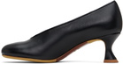 Moschino Black Duck Leather Heels