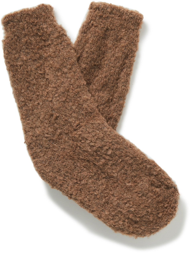 Photo: The Elder Statesman - Cashmere, Alpaca and Silk-Blend Bouclé Socks