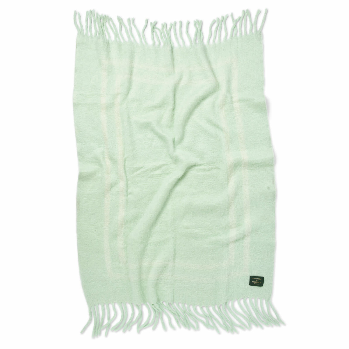 Bongusta Weekend Plaid Blanket in Cream/Mint 