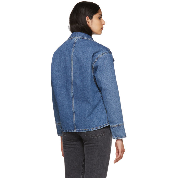 McQ Alexander McQueen Indigo Denim Boxy Jacket McQ Alexander McQueen