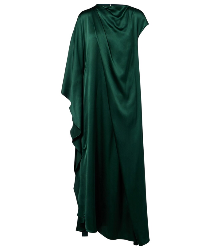 roksanda green dress Ridha Cloque Notched Fit & Flare Midi Dress