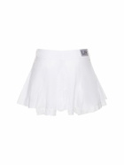 LUDOVIC DE SAINT SERNIN - Pleated Poplin Lace-up Mini Skirt