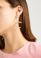 Pearl Octopuss.y Skinny Viper Embellished Earrings - Silver - One Size