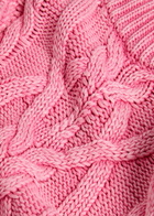 Free People Frankie Cable-knit Jumper Light Pink