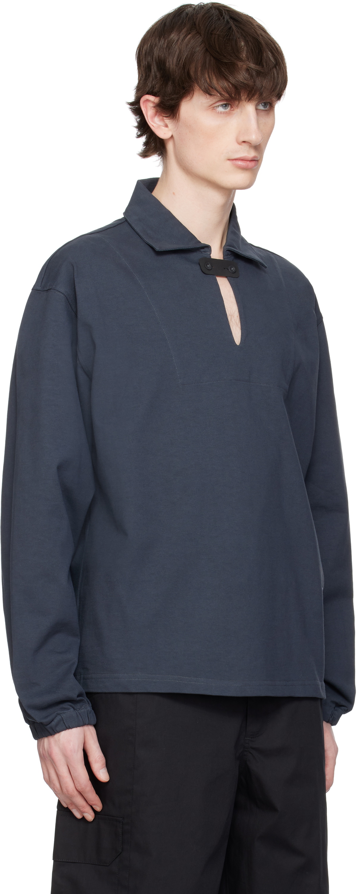 GR10K Navy Jersey Midlayer Polo