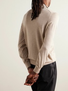 Brunello Cucinelli - Virgin Wool And Cashmere-Blend Polo Sweater - Neutrals