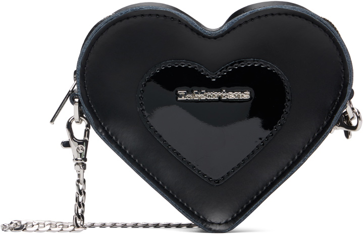Photo: Dr. Martens Black Mini Heart Shaped Kiev & Patent Leather Bag