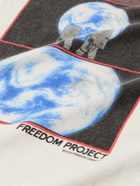 SAINT Mxxxxxx - Freedom Space Logo-Print Cotton-Jersey T-Shirt - White