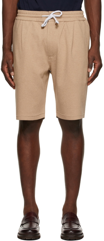 Photo: Brunello Cucinelli Tan Pleated Bermuda Shorts