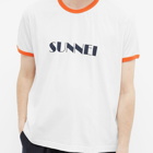 Sunnei Men's Logo Ringer T-Shirt in White