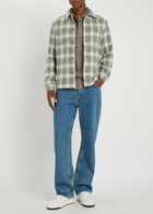 Raith Vienna Plaid Brushed Wool-blend Overshirt Sage