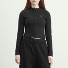 Nike Women's NSW Chill knit Ribbed Cardigan in Black/Sail