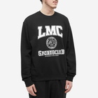 LMC Men's Earth Man College Crew Sweat in Black