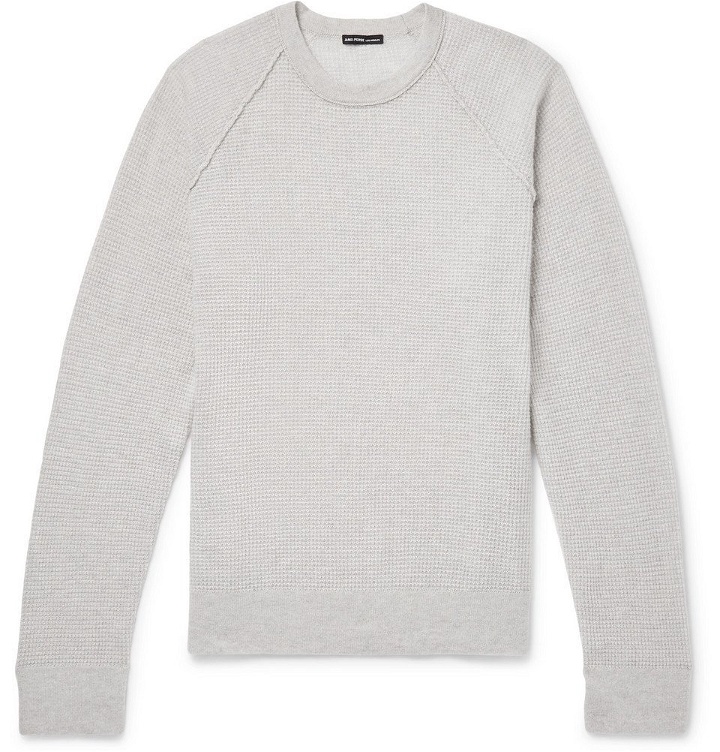 Photo: James Perse - Honeycomb-Knit Cashmere Sweater - Men - Off-white