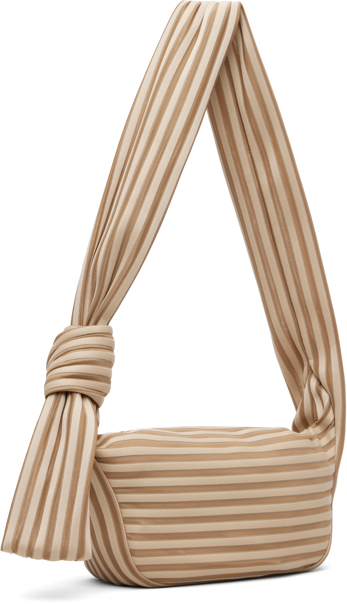ISSEY MIYAKE Beige Linear Knit 58 Bag