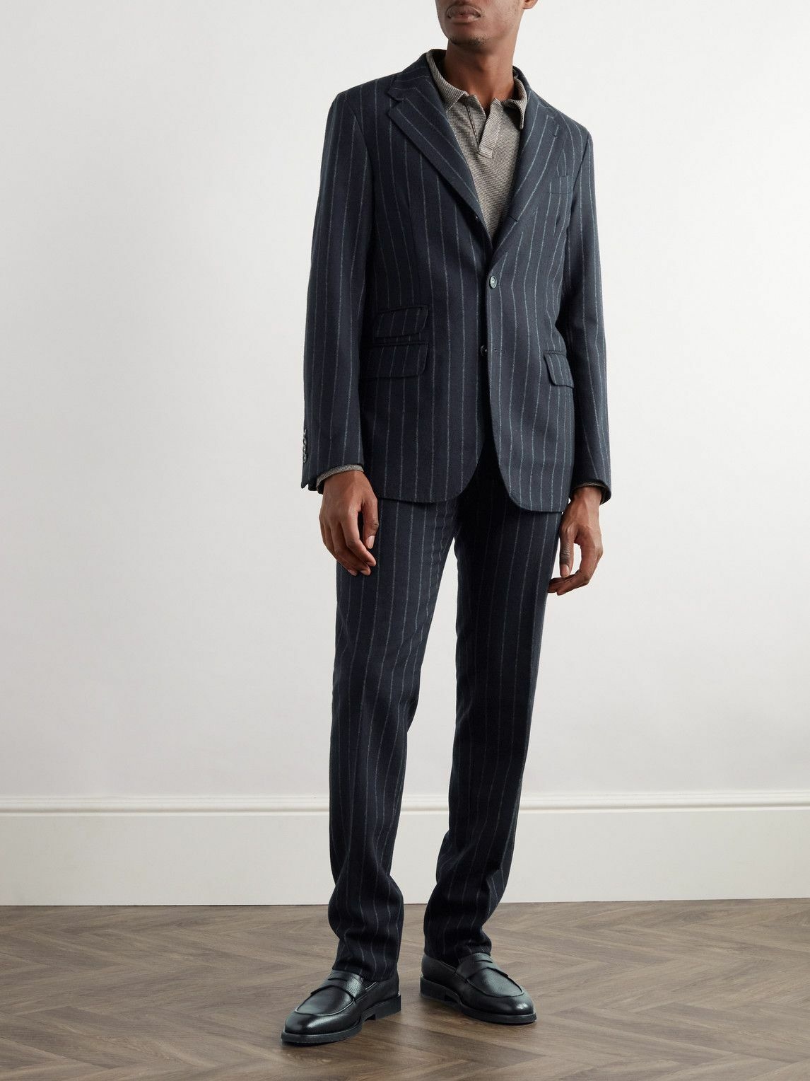 Massimo Alba - Sloop Pinstriped Wool Suit - Blue Massimo Alba