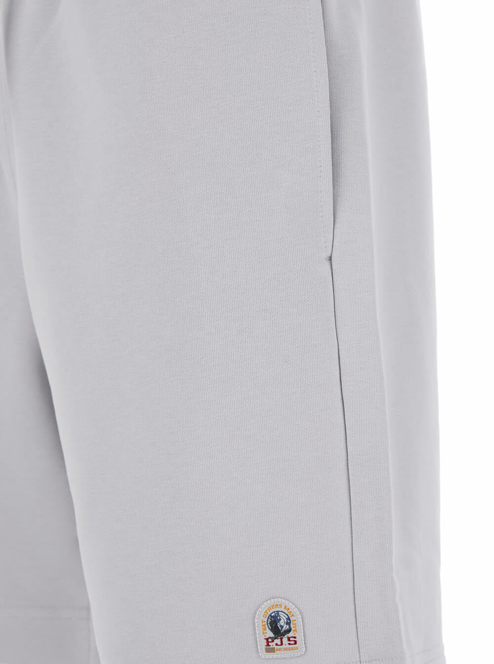 Parajumpers cairo Grey Shorts With Drawstring Waist And Logo Patch On The Front In Cotton Blend Man