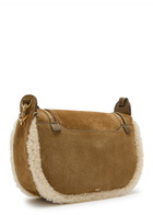 Anya Hindmarch Vere Small Shearling-trimmed Suede Cross-body bag - Brown - One Size