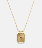 Marie Lichtenberg Love 18kt gold pendant necklace with ruby