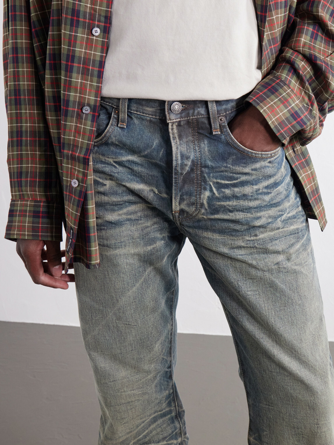 Acne Studios - Washed Whiskered Straight-Leg Jeans - Blue