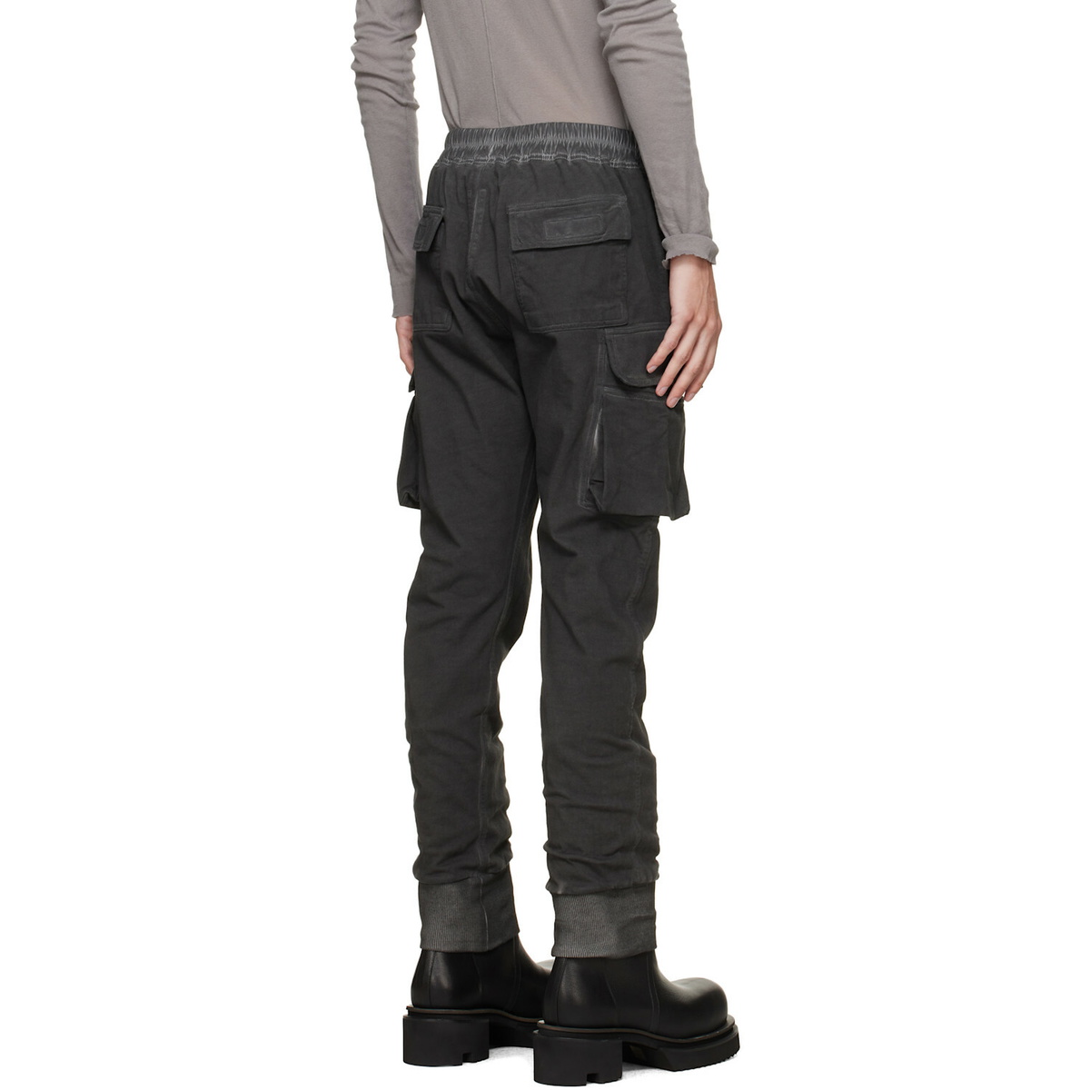 Rick Owens DRKSHDW Black Tower Mastodon Cut Cargo Pants
