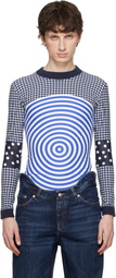 Jean Paul Gaultier Navy & White 'The Vichy & Target' Top