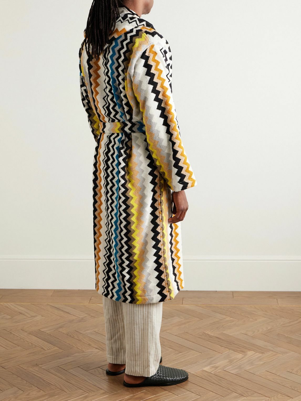 Missoni Home - Curt Striped Cotton-Terry Jacquard Hooded Robe - Multi
