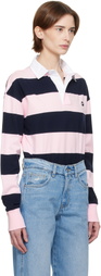 Coperni Navy & Pink Striped Bodysuit