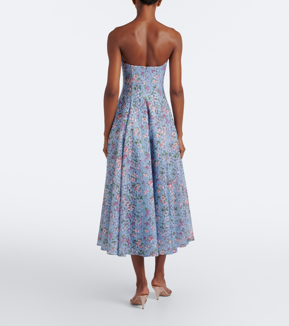 Markarian Embroidered floral bustier cocktail dress