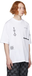 Marcelo Burlon County of Milan White Jersey Folk T-Shirt