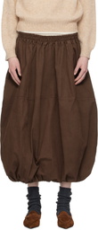 YMC Brown Parachute Maxi Skirt