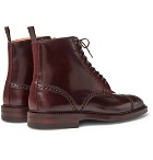 George Cleverley - Toby Cap-Toe Horween Shell Cordovan Leather Brogue Boots - Men - Burgundy