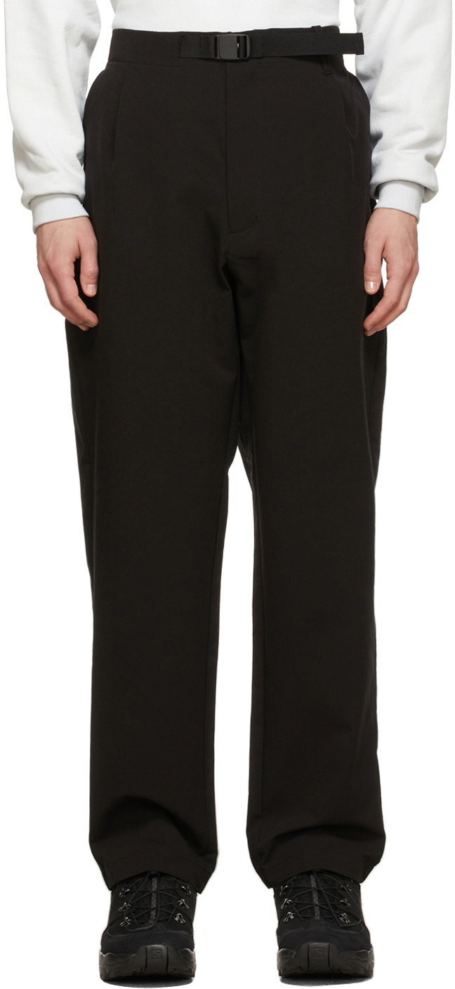 Goldwin Black One Tuck Technical Tapered Trousers