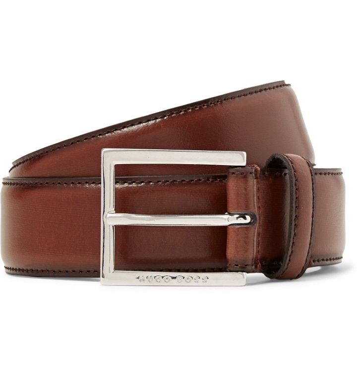 Photo: Hugo Boss - 3.5cm Canzino Brown Leather Belt - Brown