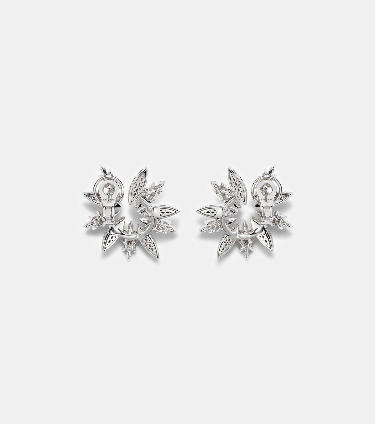 Yeprem Y-Couture 18kt white gold clip-on earrings with diamonds