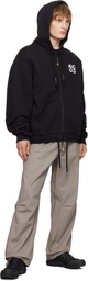 RCOS Black Stack Logo Zip Up Hoodie