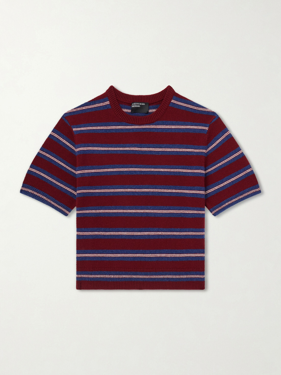 Enfants Riches Déprimés - Eddie Striped Cashmere Shirt - Burgundy